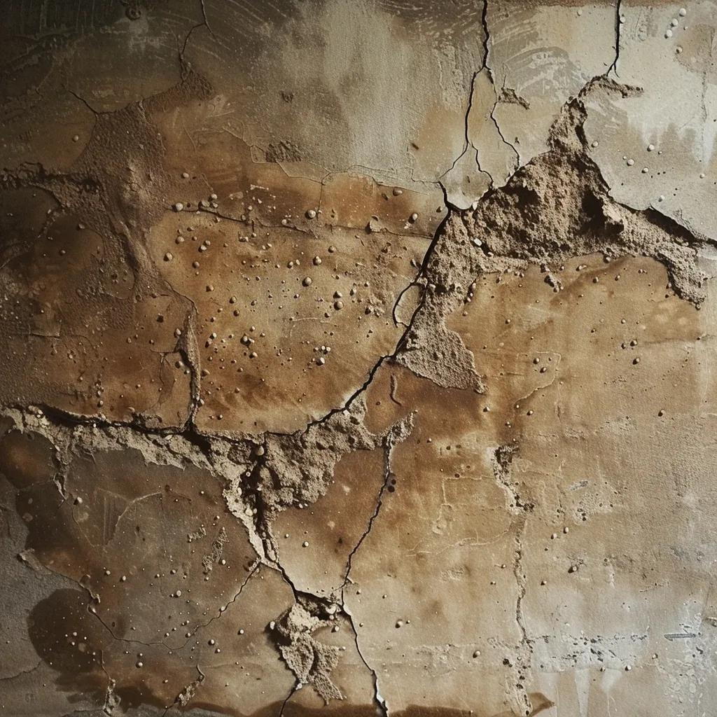Close-up of a cracked foundation wall with visible water intrusion, emphasizing the risks of foundation damage